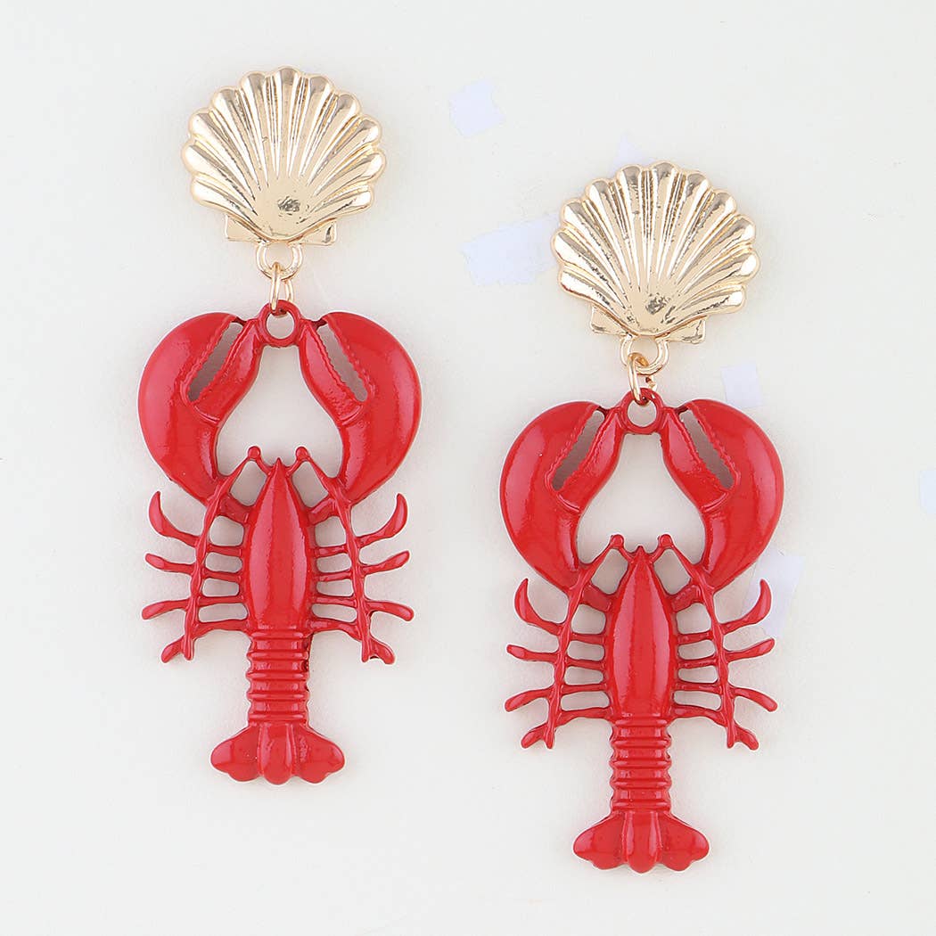 Red Lobster Fashion Earrings