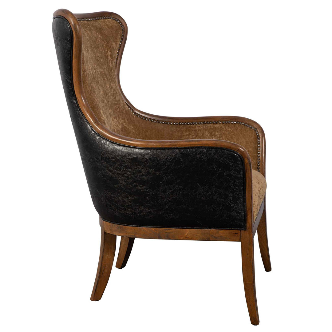 Snowden - Tan Wing Chair - Light Brown