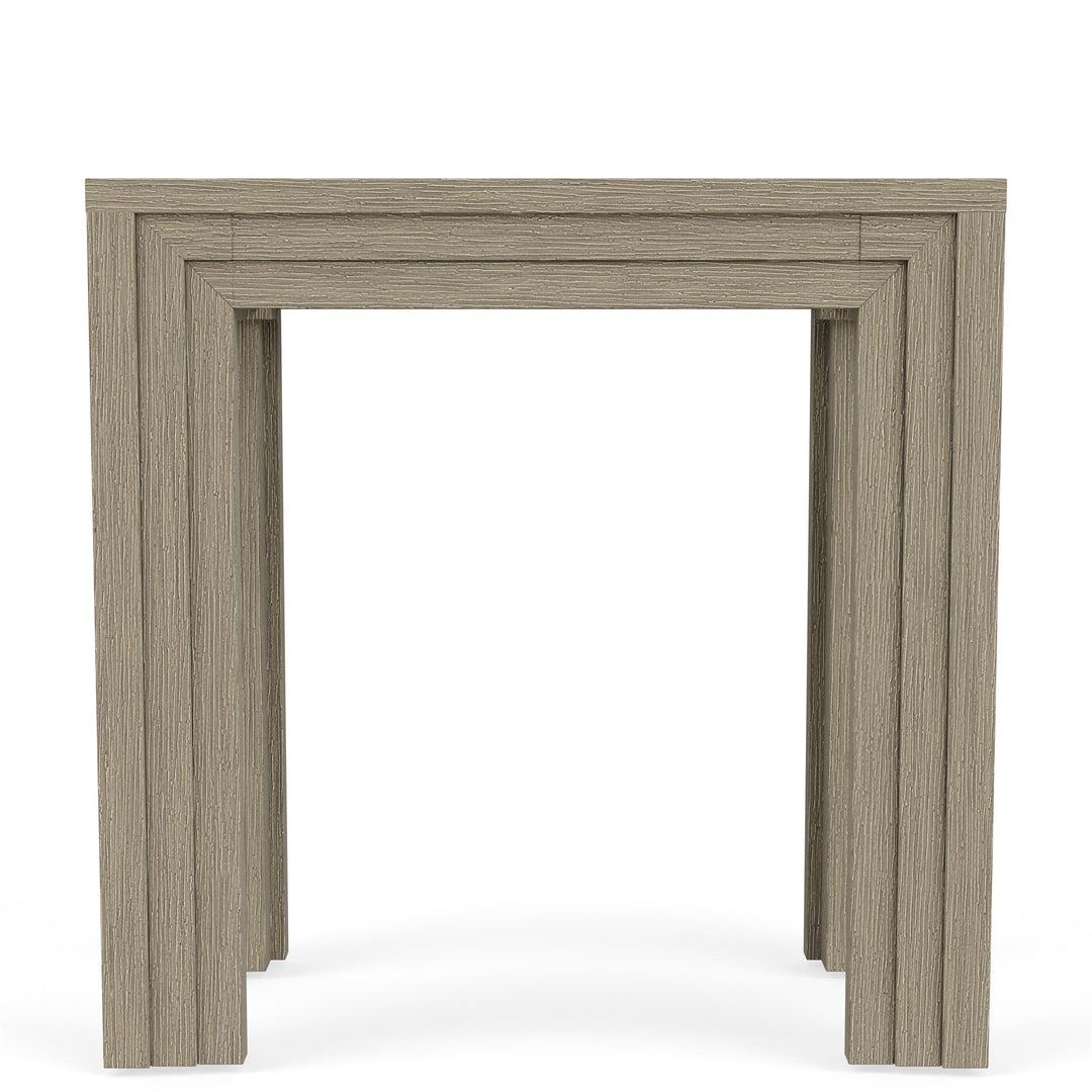 Wilde - Glass Top Chairside Table - Light Brown