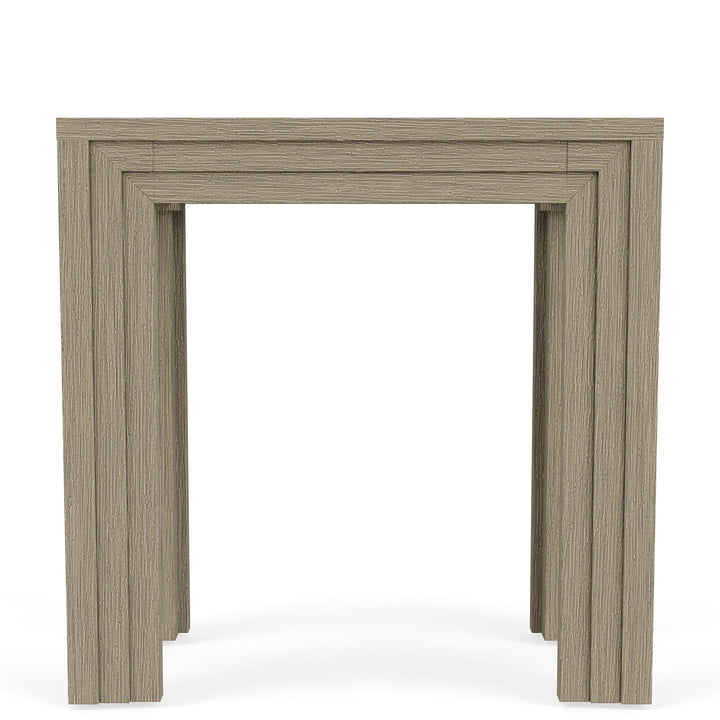 Wilde - Glass Top Chairside Table - Light Brown