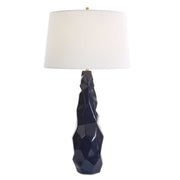 Kavos - Geometric Blue Table Lamp