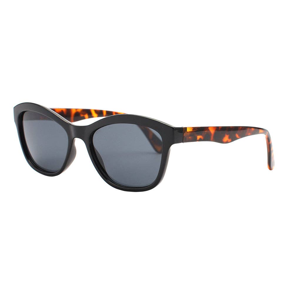 OLIVIA | Sun Readers | Black / Tortoise: 2.00