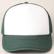 White Foam Front Colored Mesh Back Trucker Hat