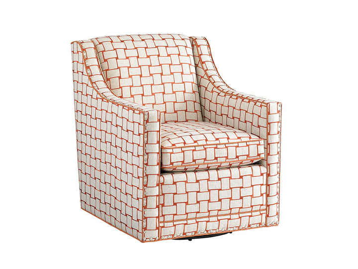 Lexington Upholstery - Barrier Swivel Chair - Dark Gray