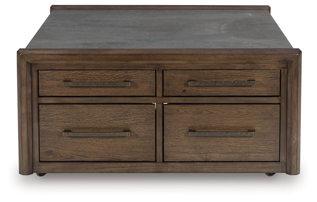 Kallenny - Brown / Gray - Square Cocktail Table