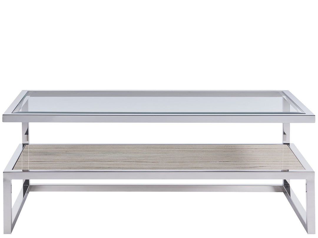 Paradox - Cocktail Table With Stone Shelf - Beige