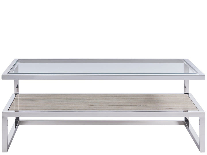 Paradox - Cocktail Table With Stone Shelf - Beige