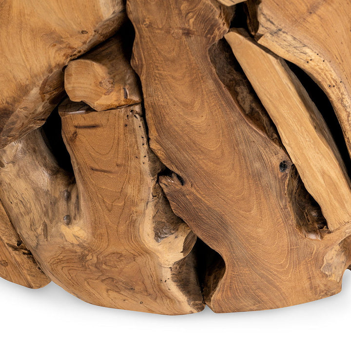 Rhea - Solid Wood Round Coffee Table - Natural