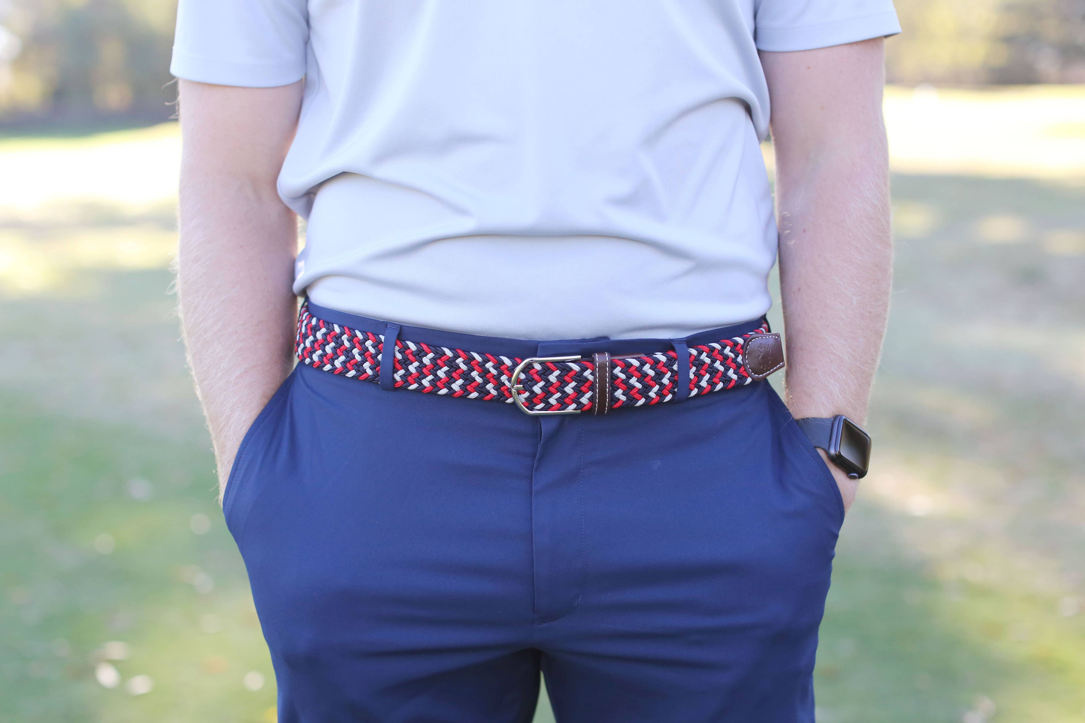 The Oxford Woven Stretch Belt: Large