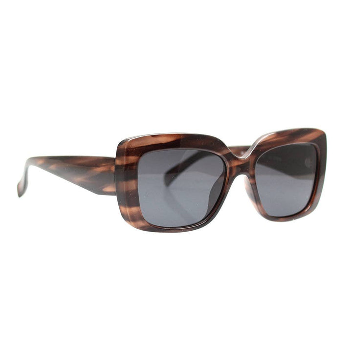 TESSA | Black | Brown Streaks | Polarized Sunglasses