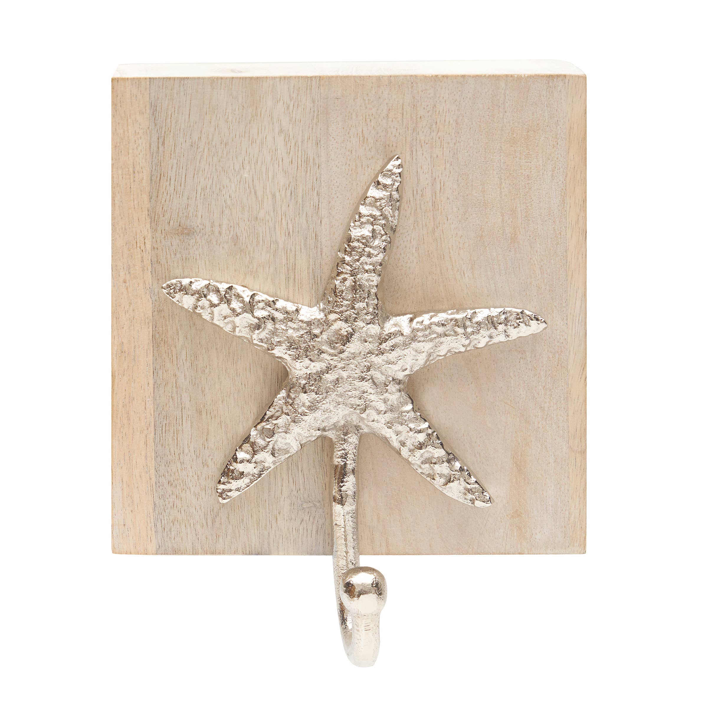 Starfish Silver Coastal Wall Hook