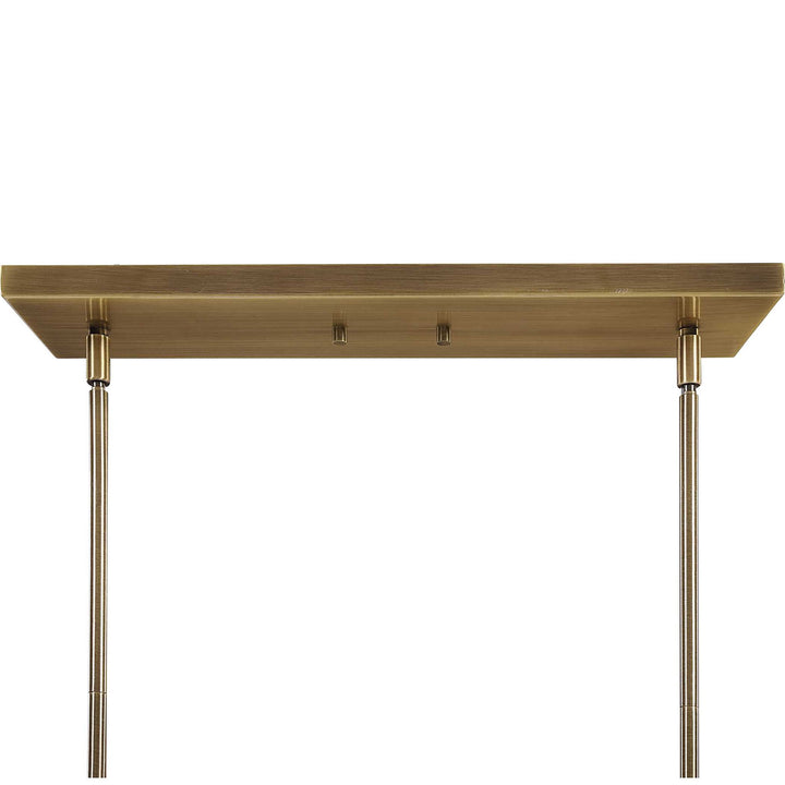 Brookdale - Industrial 3 Light Linear Chandelier - Gold