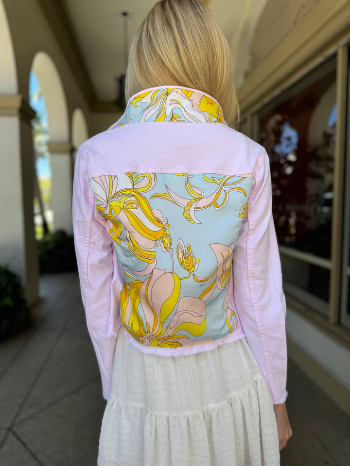 The Pink Denim Jacket / Pastel Pucci