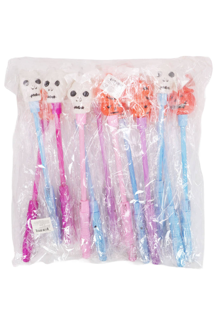 Halloween Pumpkin Skull Head Light Stick Wand: ASSORTED / ONE SIZE