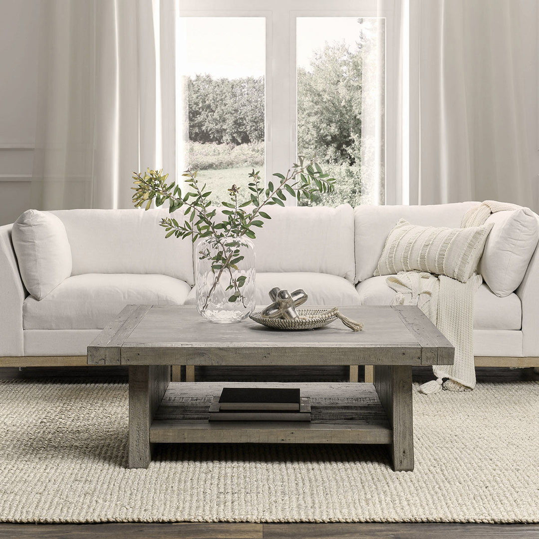Stonebridge - Square Coffee Table - Distressed Gray
