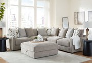 Aslan Court - 6 Pc. - 5-Piece Sectional, Ottoman - Pebble