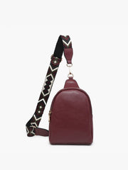 M2436 Ellen Sling Bag w/ Removable Guitar Strap: Merlot