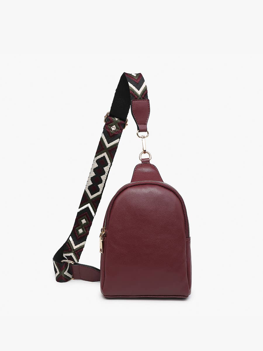 M2436 Ellen Sling Bag w/ Removable Guitar Strap: Merlot
