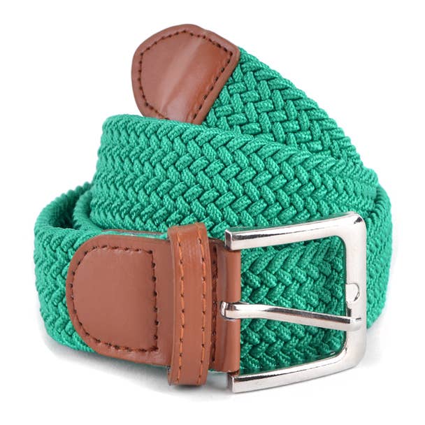 Men's Stretch Braided Woven Belts: OLI / L