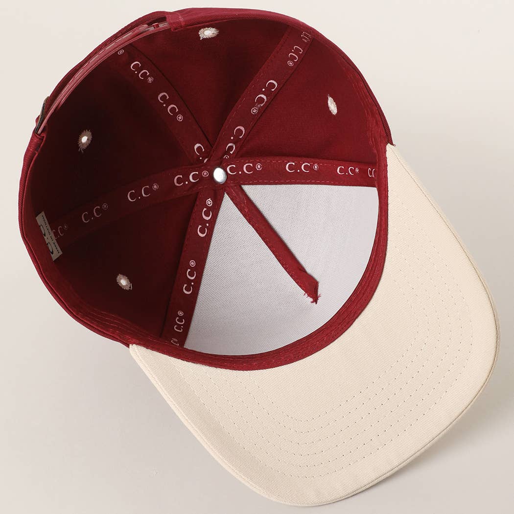 College Color Two-Tone Blank Canvas Trucker Hat