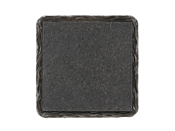 Shadow Play - Talk Of The Town Cube End Table - Dark Gray