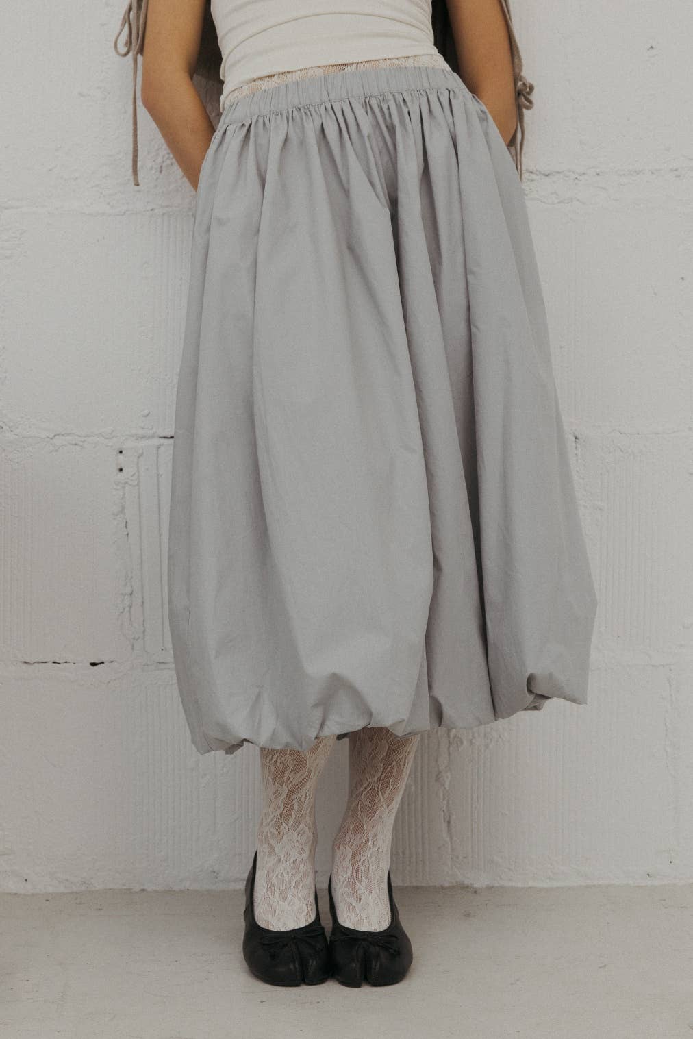 The Bella Skirt | Midi Bubble Skirt: BLACK / MEDIUM