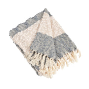 Nubby Design Striped Throw: 50"x60" / Grey