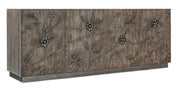 Melange - Florence 4-Door Credenza - Dark Gray