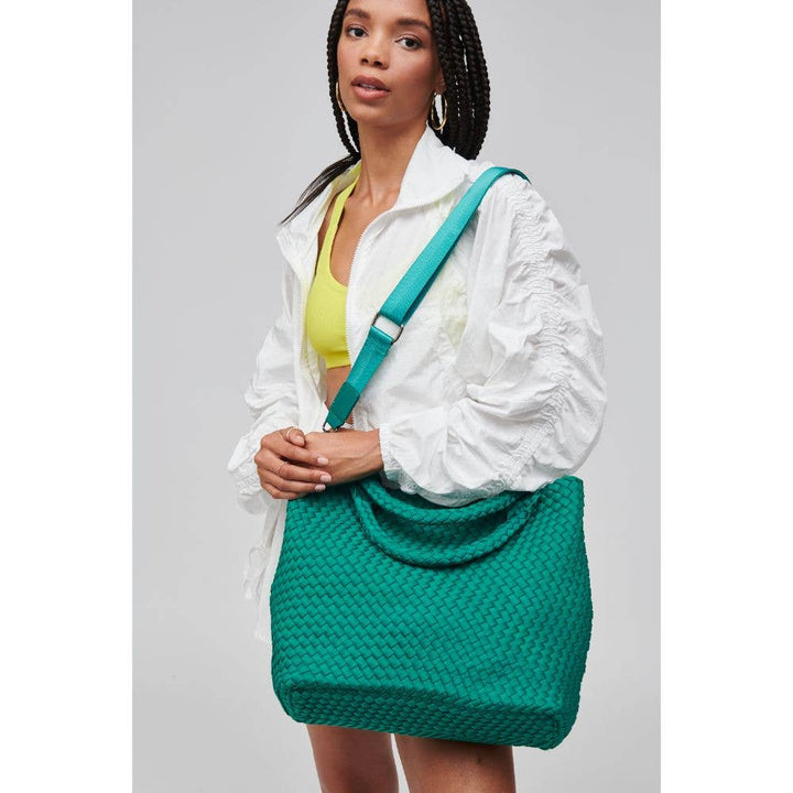 Sky's The Limit - Medium Woven Neoprene Tote: Olive