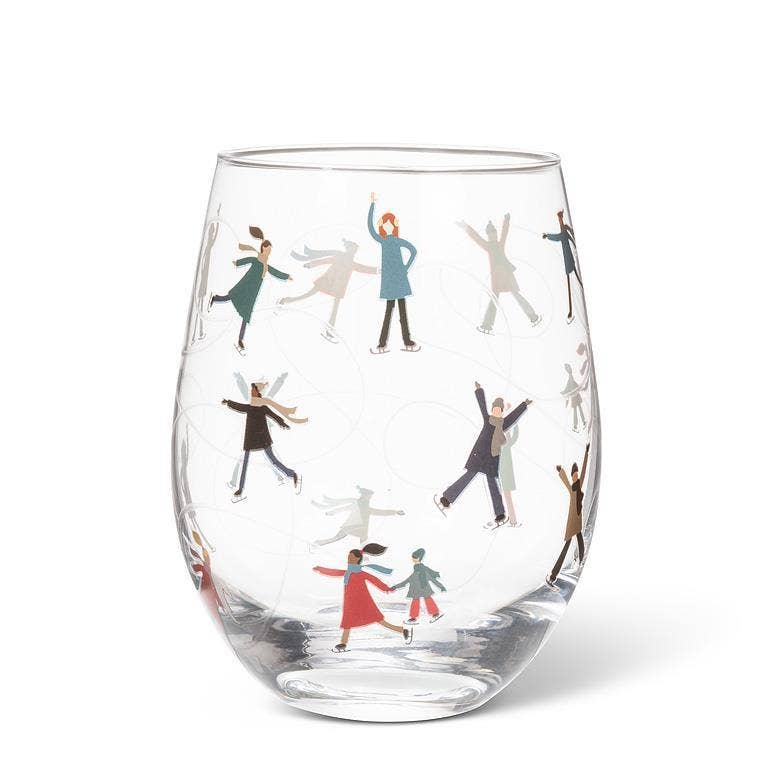 Skaters Stemless Wine Glass