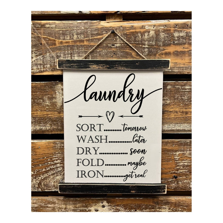 Wall Scroll Sign Laundry Schedule: Storm Blue