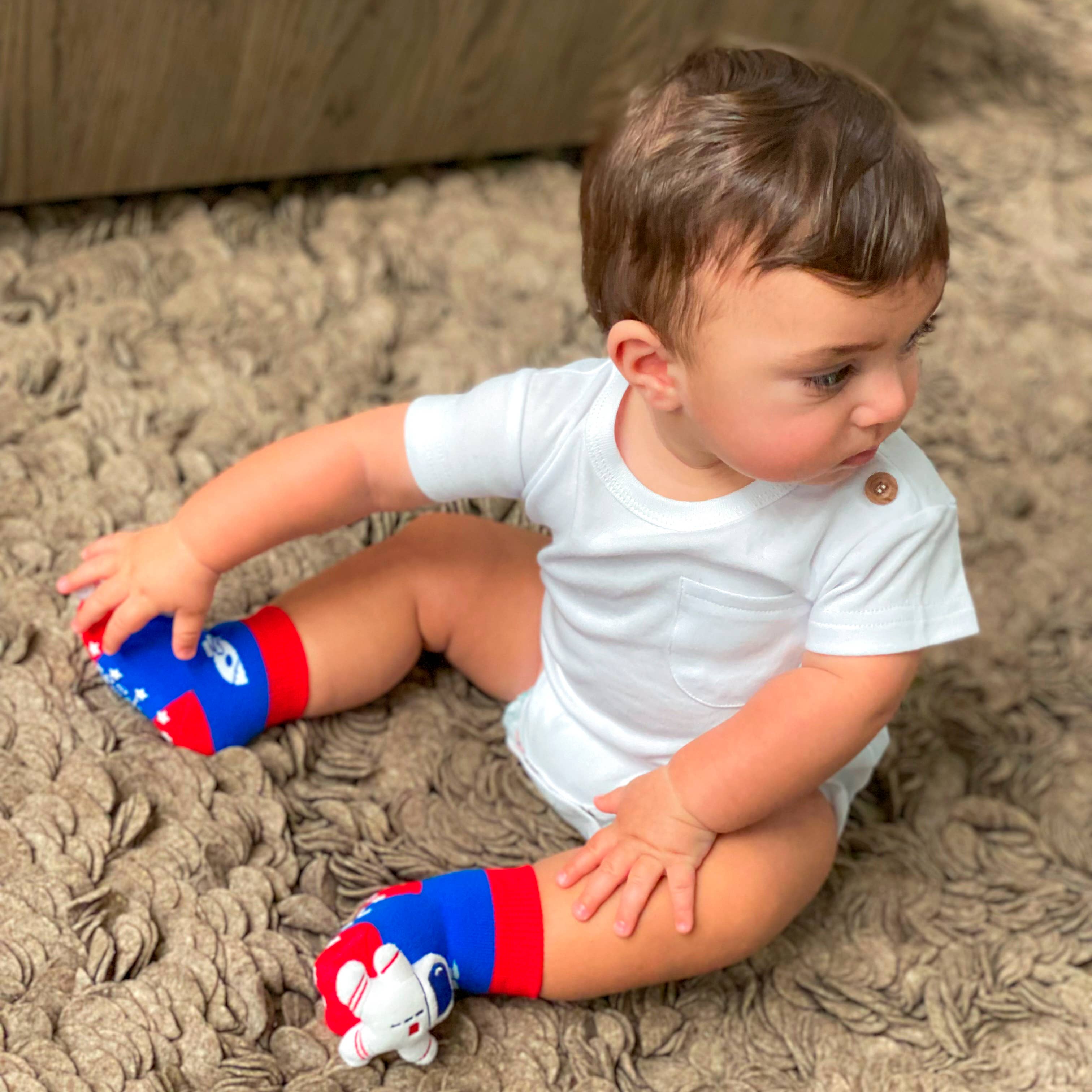 Baby Astronaut Boogie Toes - Baby Rattle Socks: 1 - 2 Y