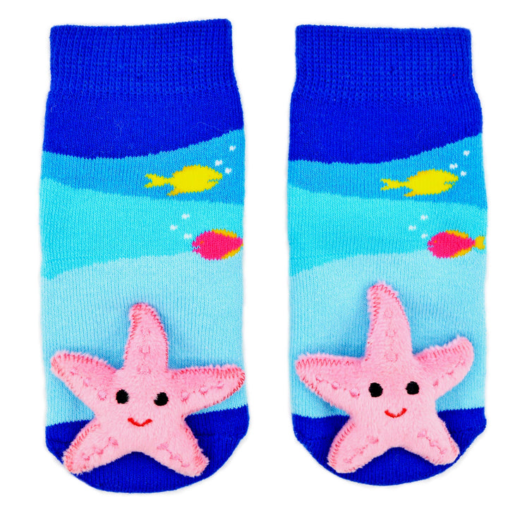 Starfish Boogie Toes - Baby Rattle Socks: 0 - 1 Y