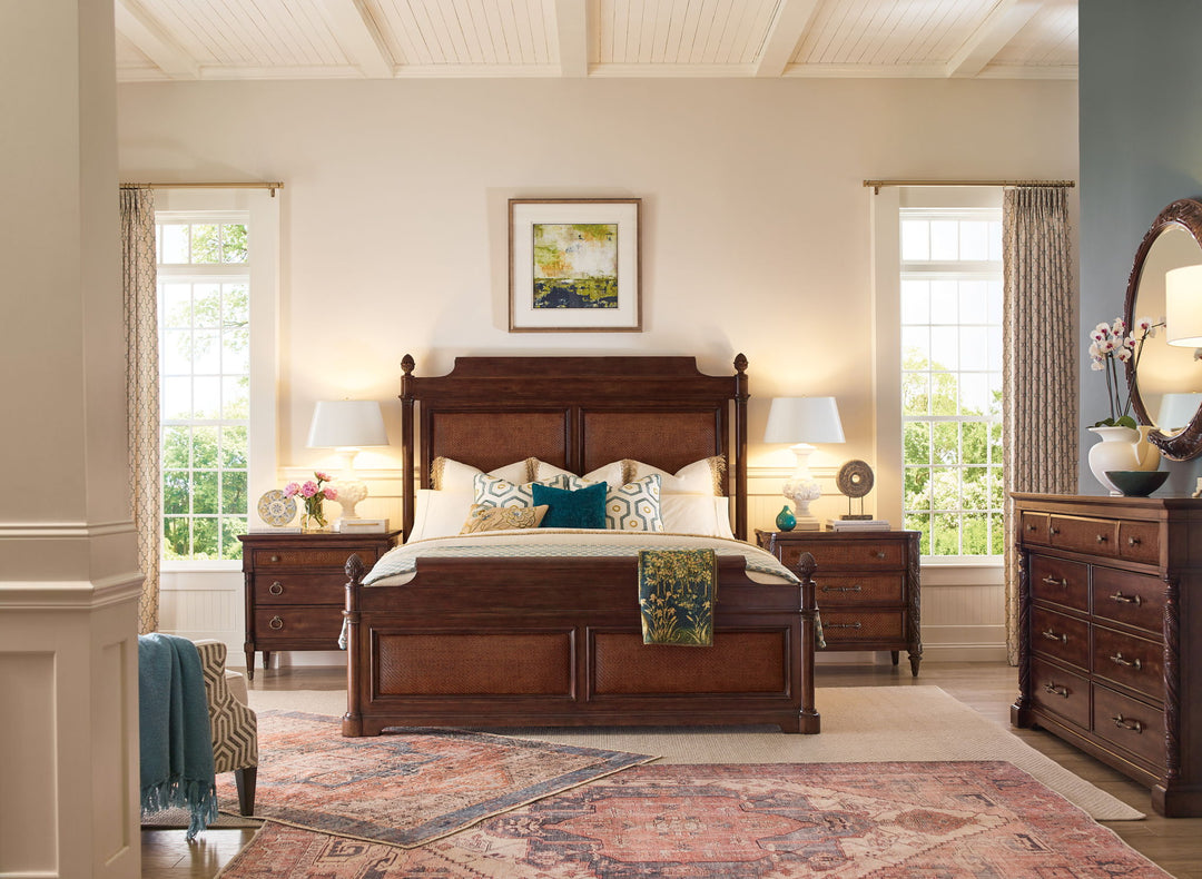 Charleston - Round Mirror - Dark Brown