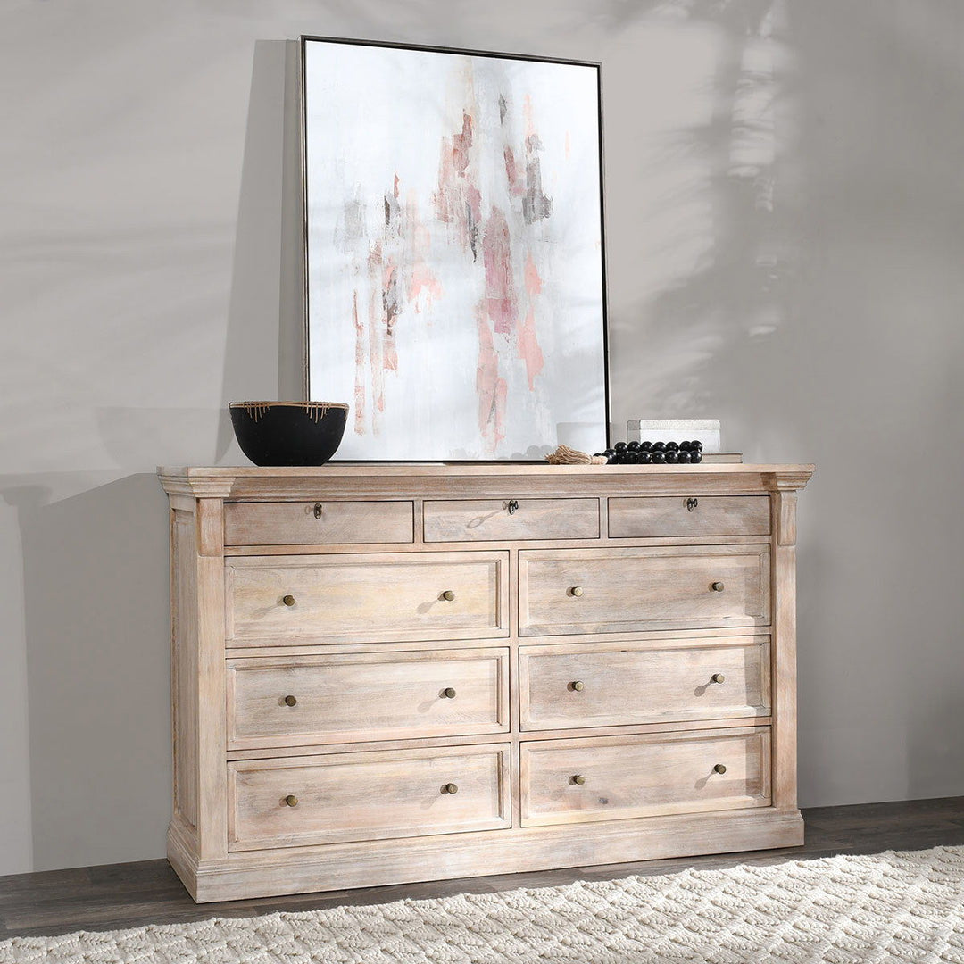 Adelaide - 9 Drawer Dresser - Natural White
