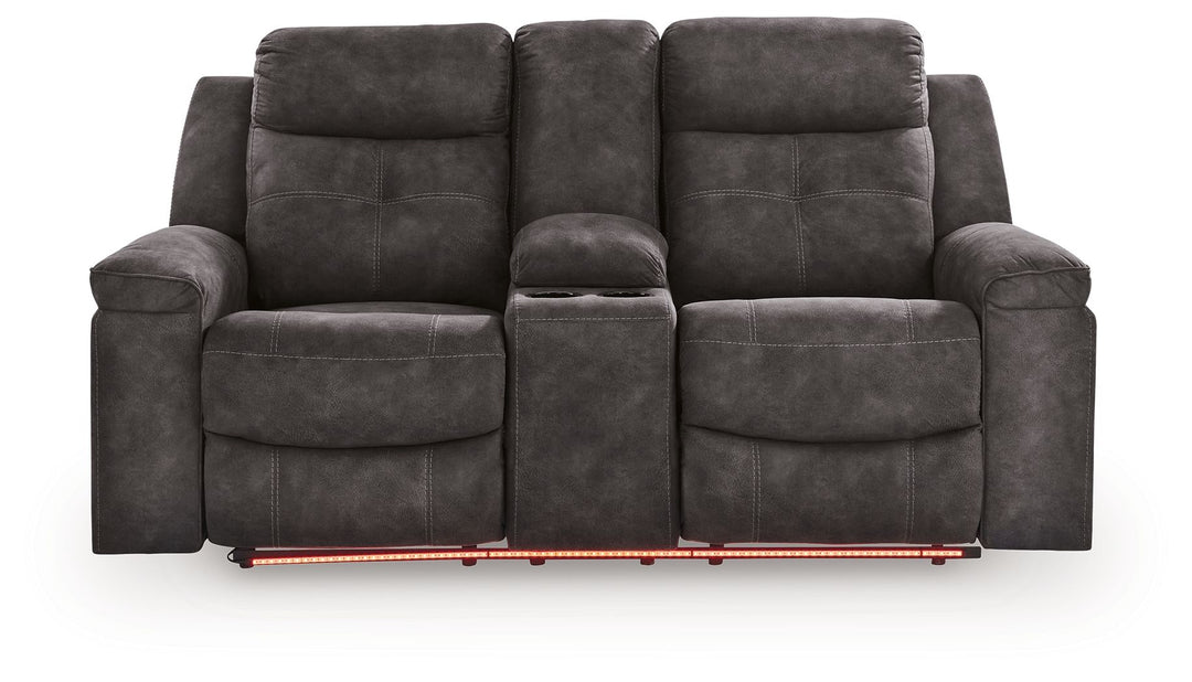 Brysonview - Double Reclining Loveseat With Console - Charcoal