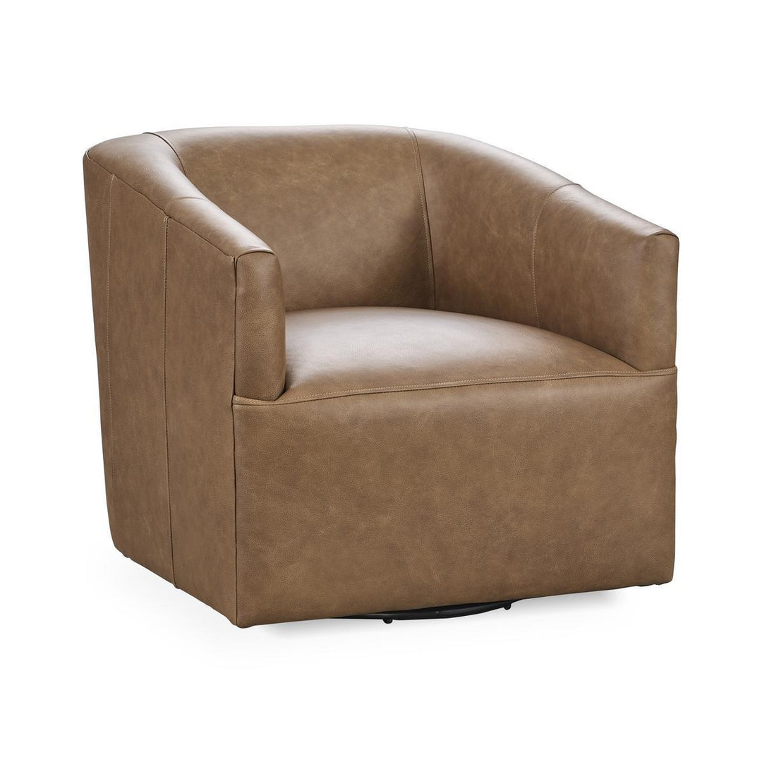 Vernon - Top Grain Leather Swivel Chair El Paso