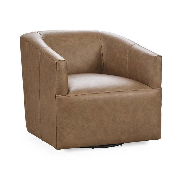 Vernon - Top Grain Leather Swivel Chair El Paso