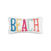 Coastal Beach Colorful Throw Pillow