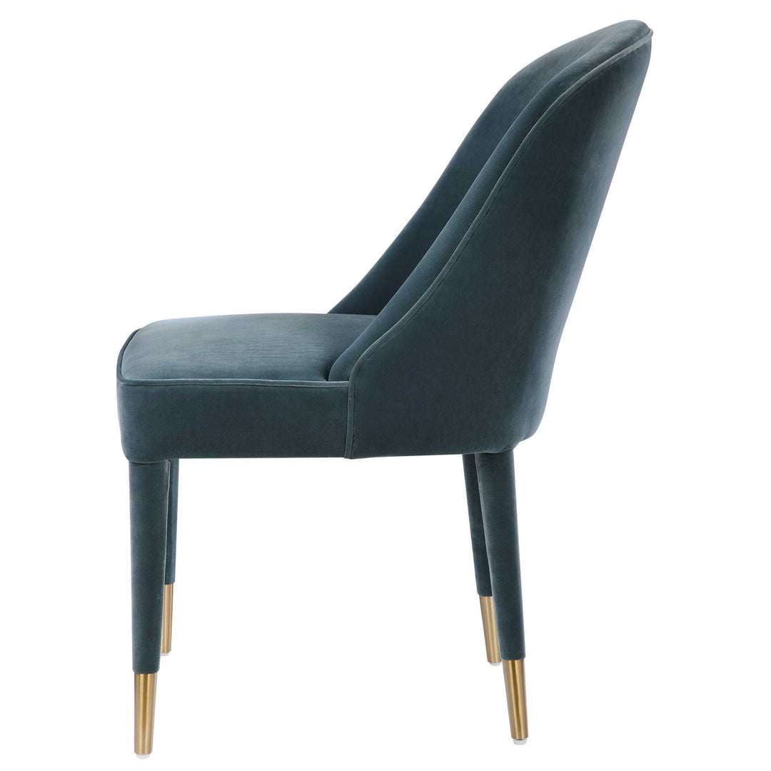Brie - Armless Chair (Set of 2) - Blue