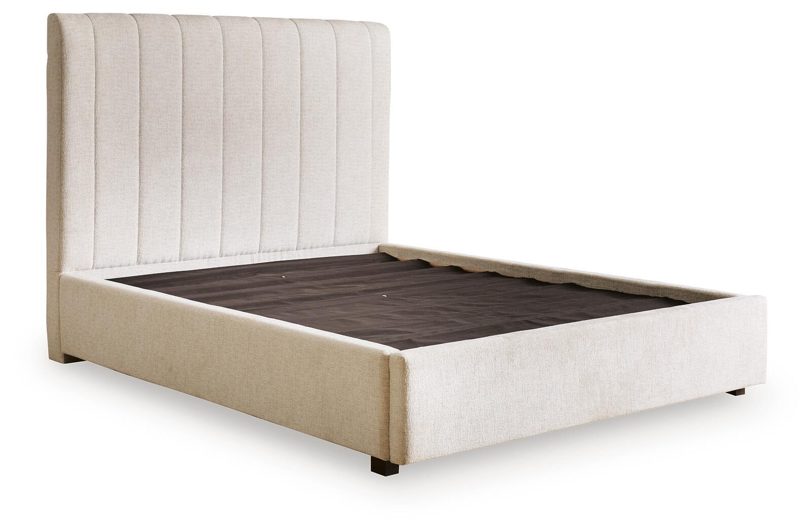 Shoralli - Queen Upholstered Storage Bed - Beige