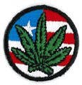 American Flag Green Leaf High Qulity Mini Patch – 1.5"