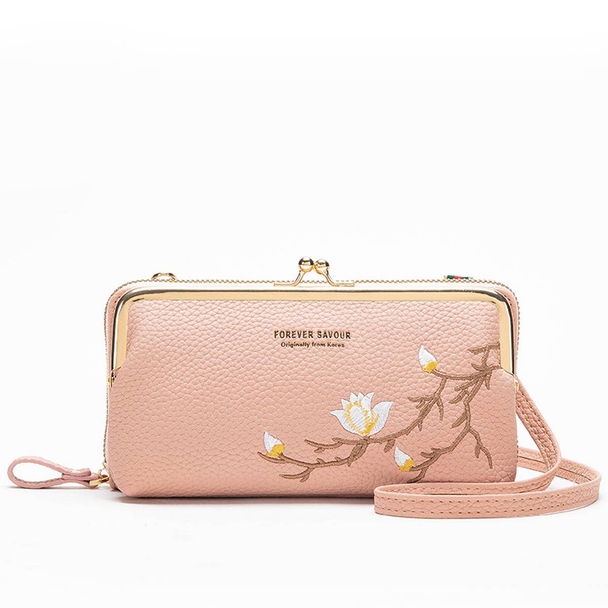 WOMEN FASHION EMBROIDERED CROSSBODY BAG_CWAB1641: Red / (OS) 1