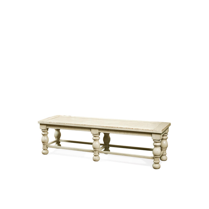 Aberdeen - Dining Bench - Weathered Worn White