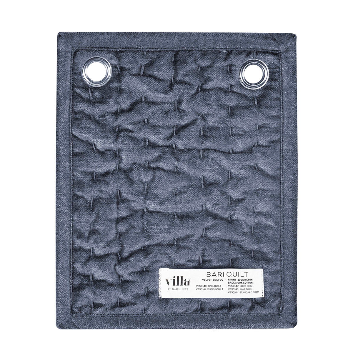 Bari - Velvet Queen Quilt - Sea Fog