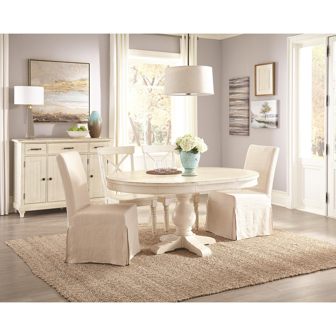 Aberdeen - X-Back Side Chair (Set of 2) - Weathered Worn White