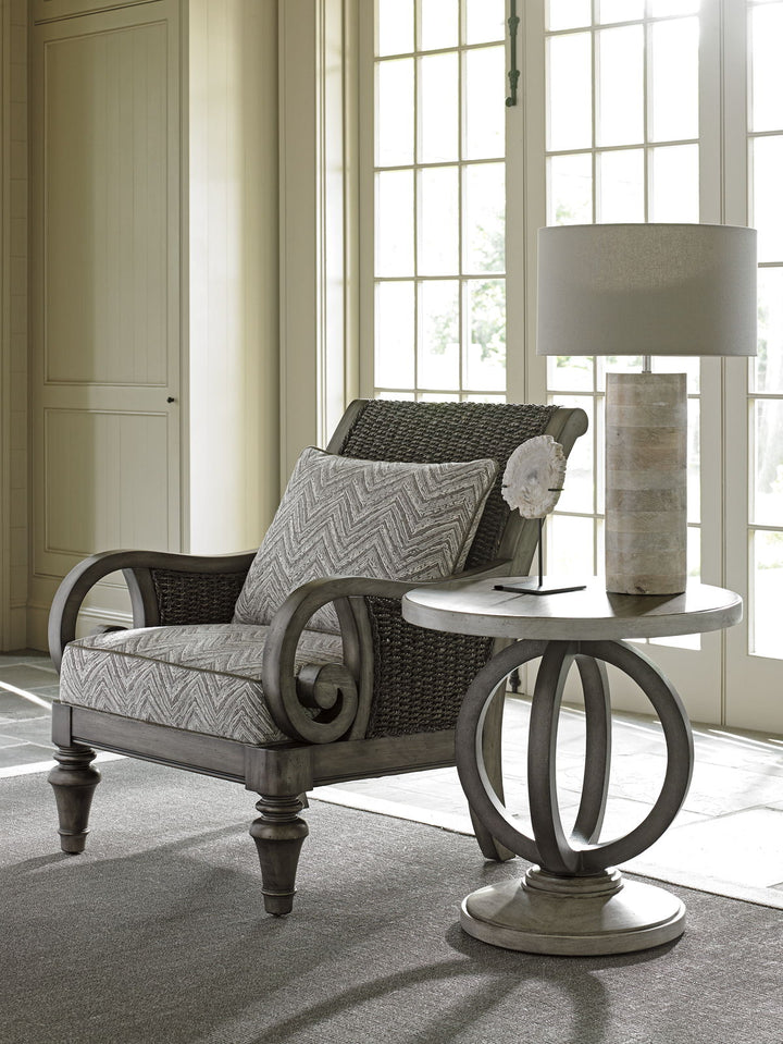 Oyster Bay - Hewlett Round Side Table - Gray