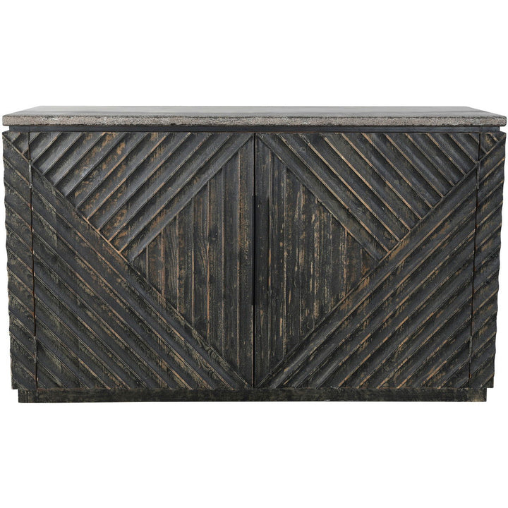 Ellington - 2 Door Sideboard - Rough Black/Blue Stone