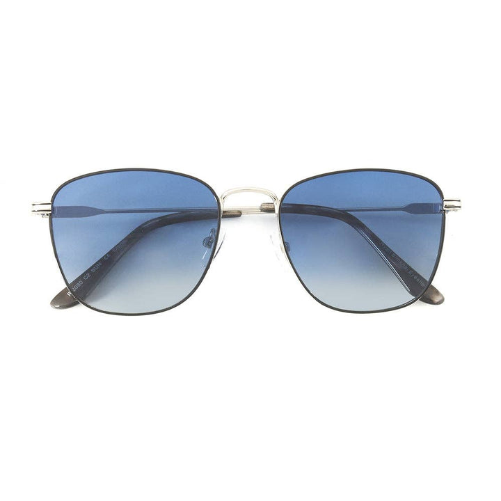 ELLE | Silver Frame / Grey Tortoise Tips / Blue Gradient Lens | Polarized Sunglasses