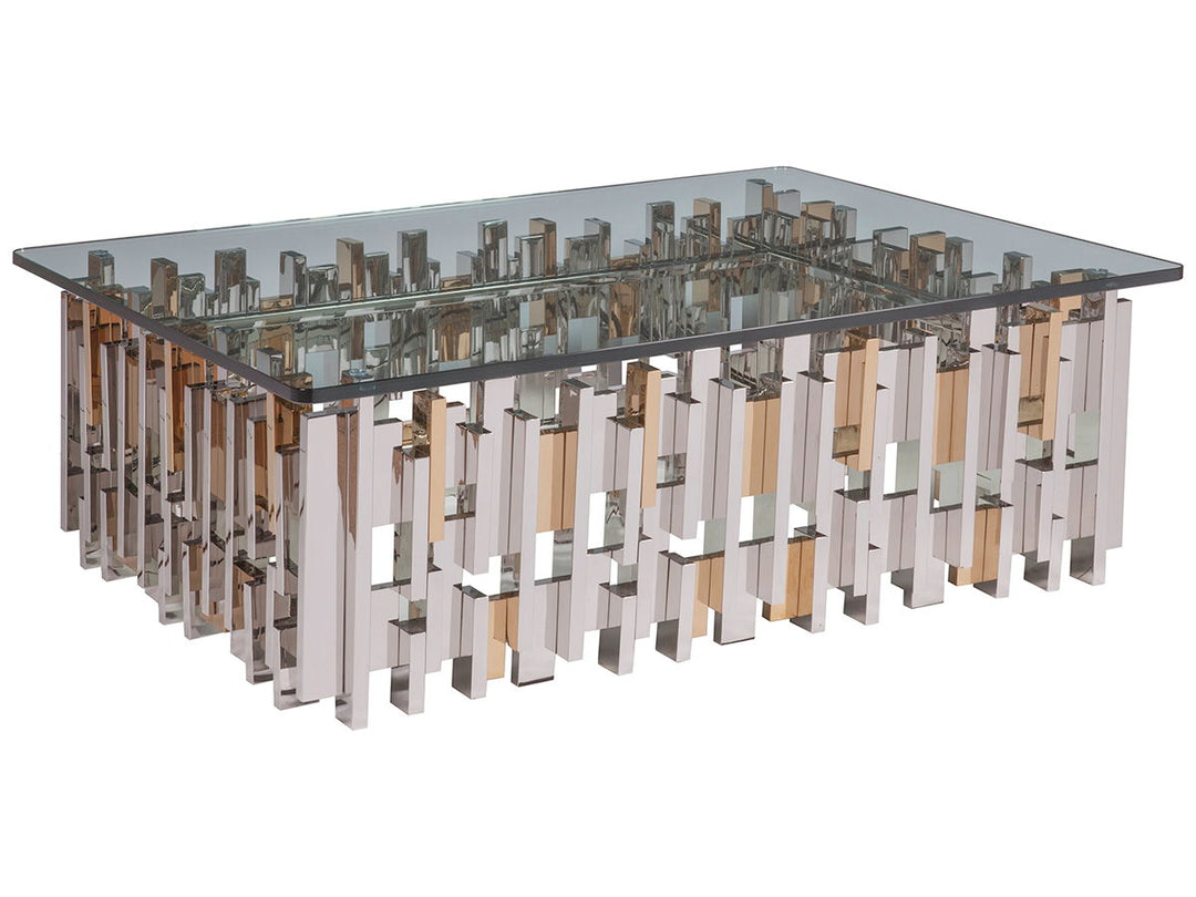 Signature Designs - Cityscape Rectangular Cocktail Table - Pearl Silver